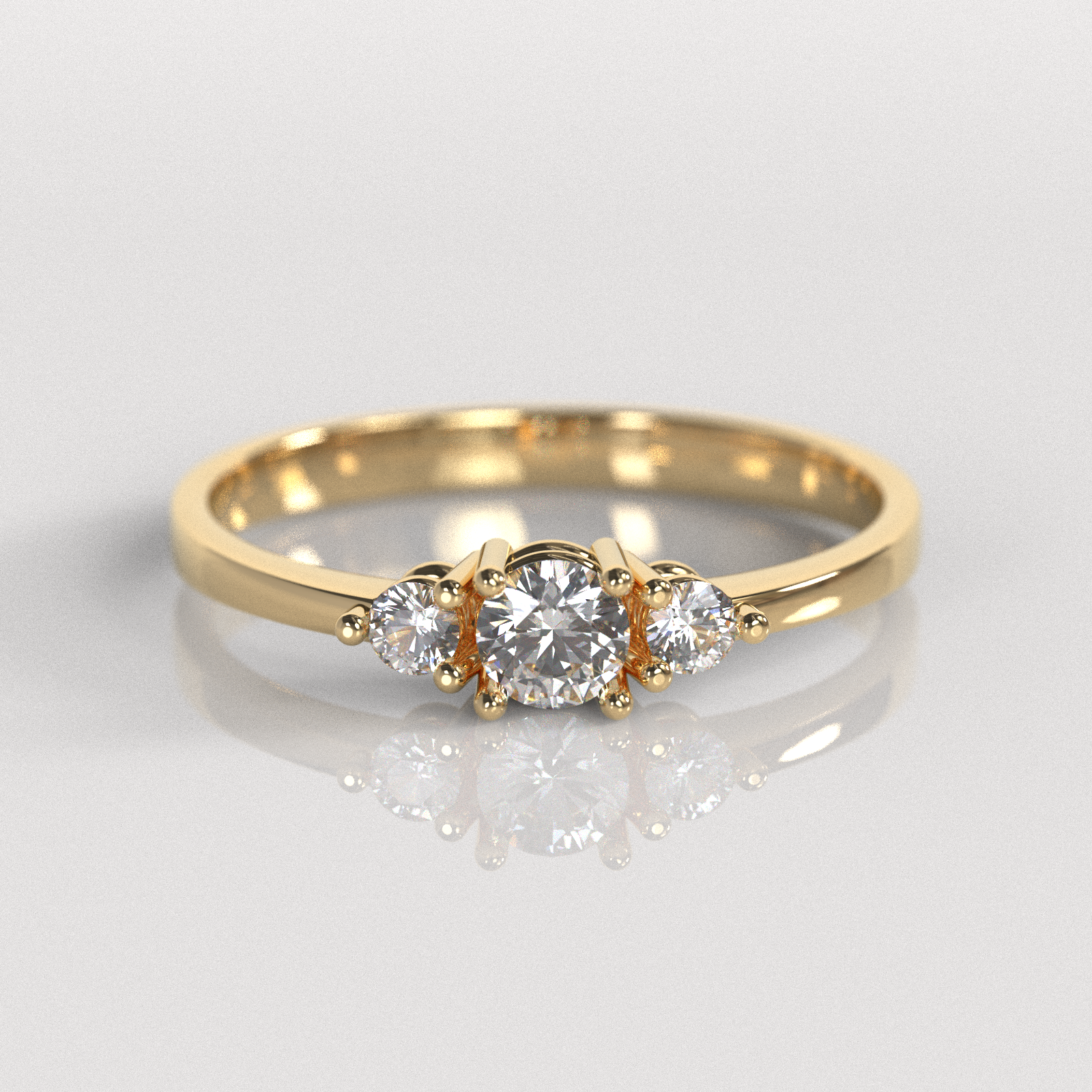 Anillo de Compromiso Kayle - Oro Amarillo 18K