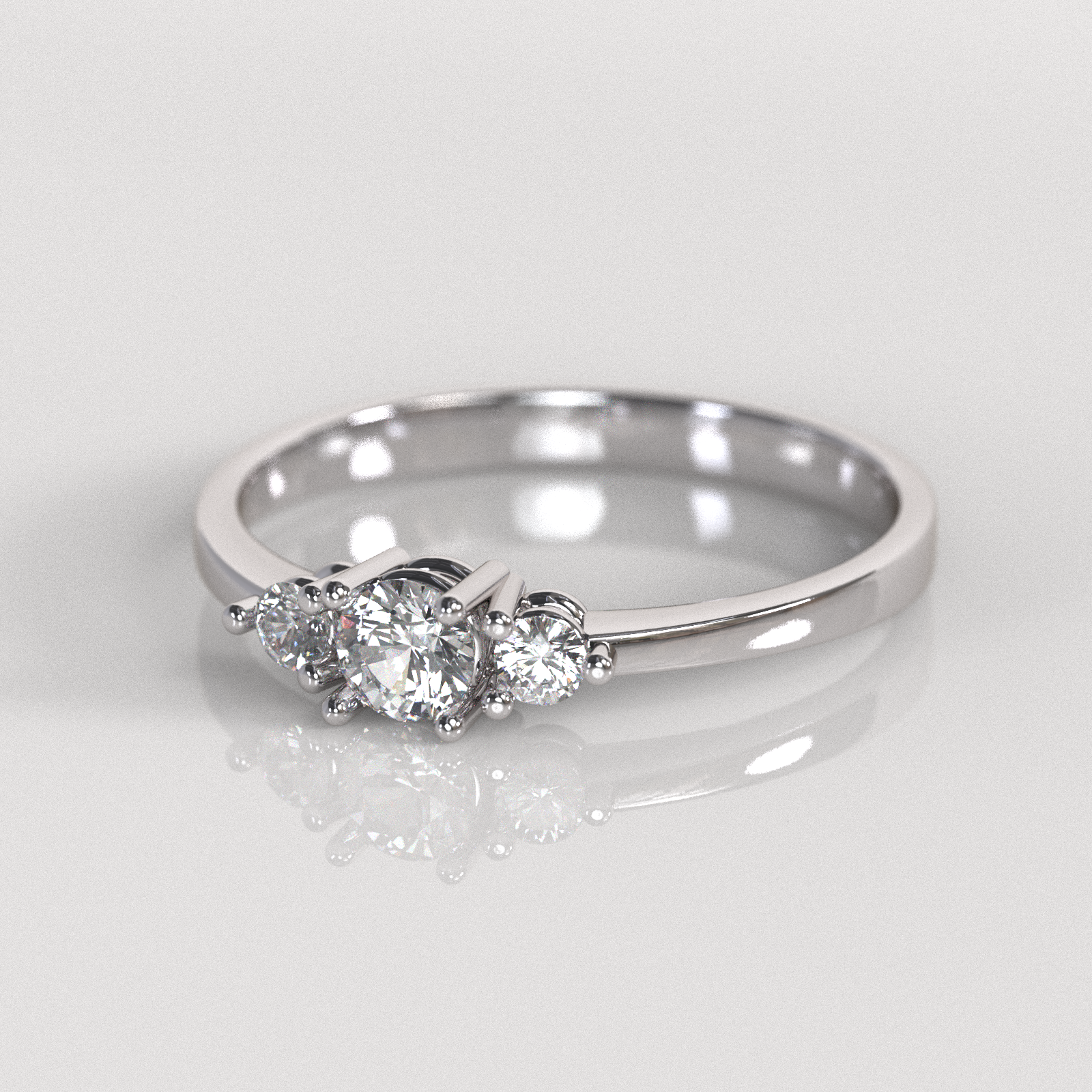 Anillo de Compromiso Kayle - Oro Blanco 18K
