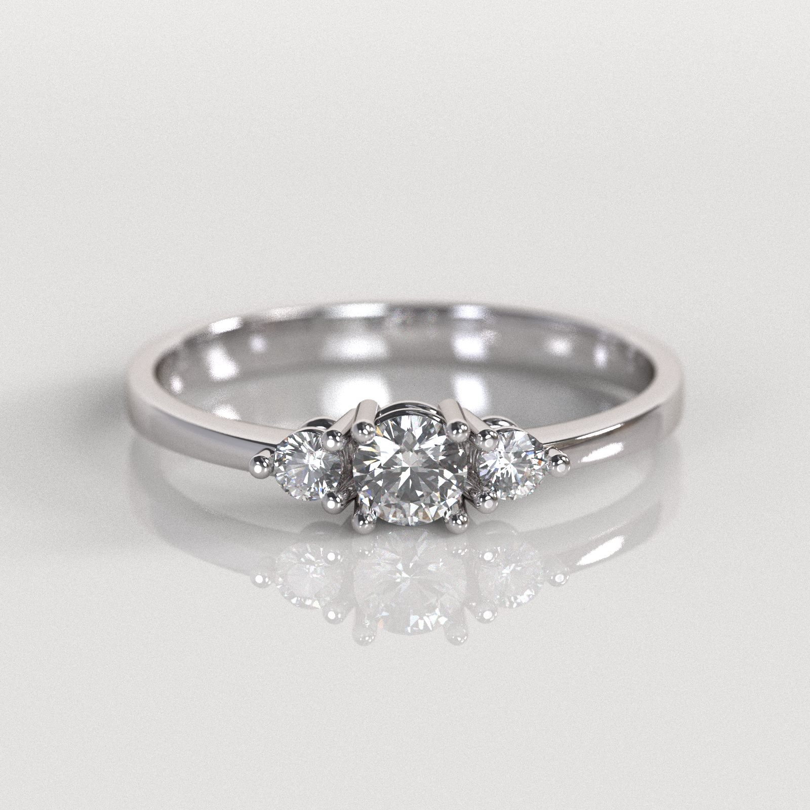 Anillo de Compromiso Kayle - Oro Blanco 18K