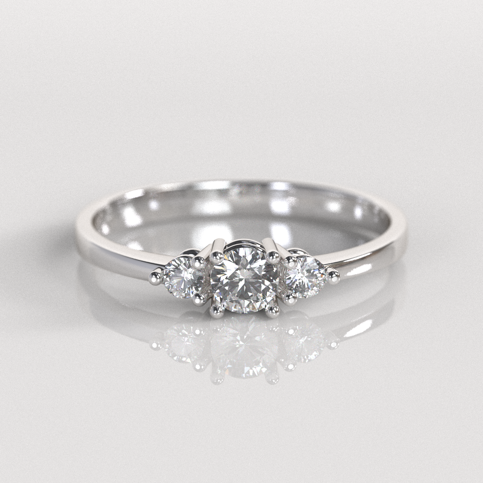 Anillo de Compromiso Kayle - Plata