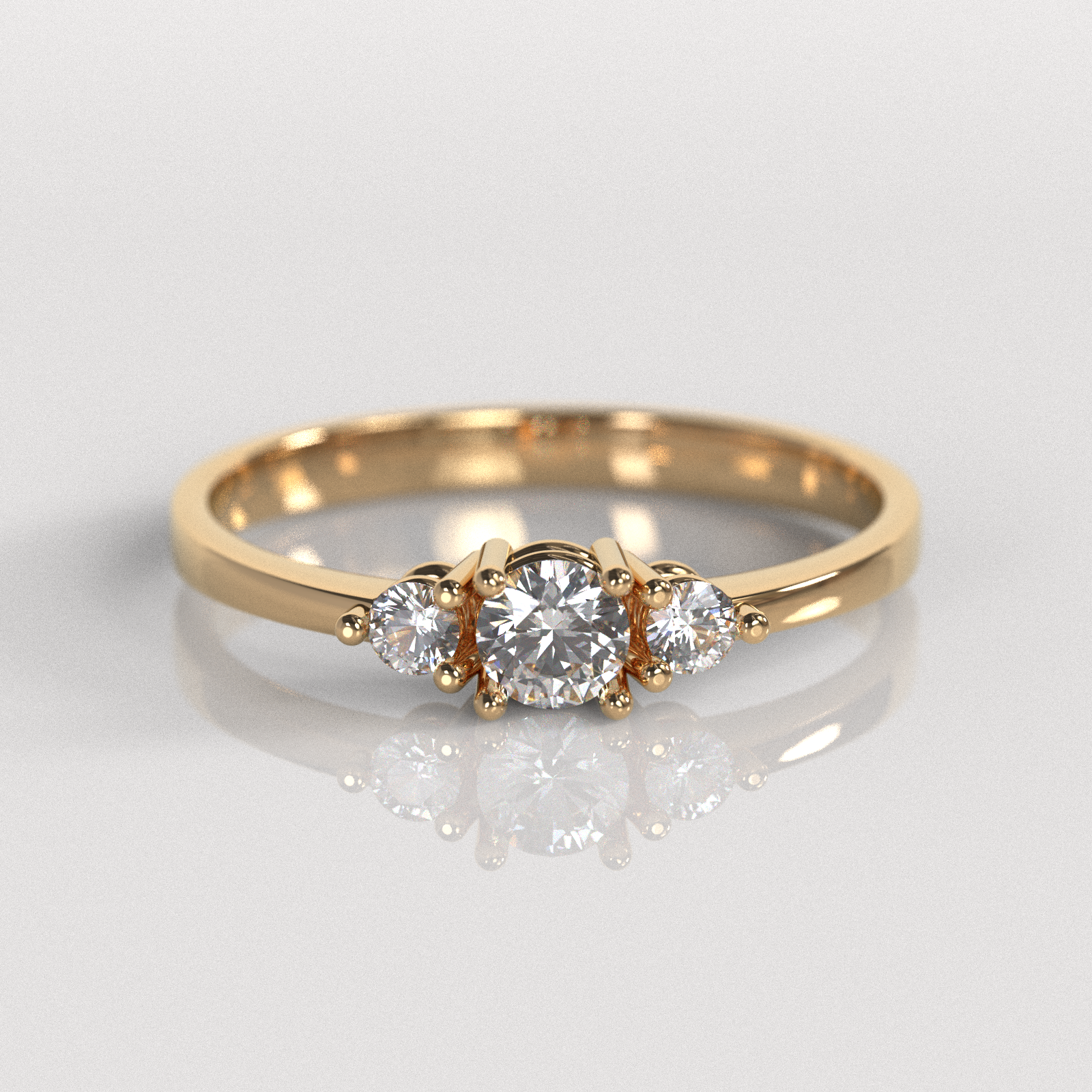 Anillo de Compromiso Kayle - Oro Rosado 18K