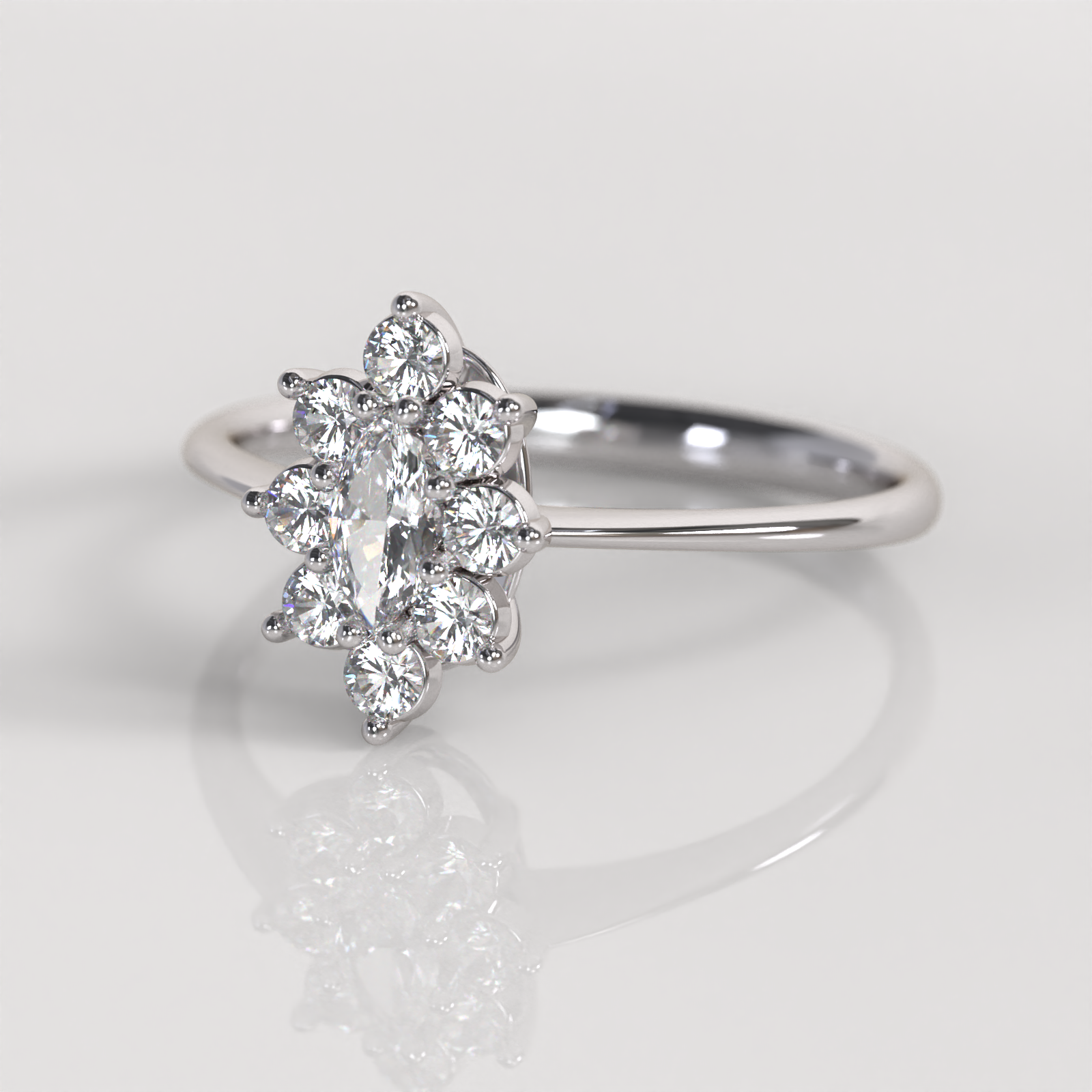 Anillo Lady - Oro Blanco 18K