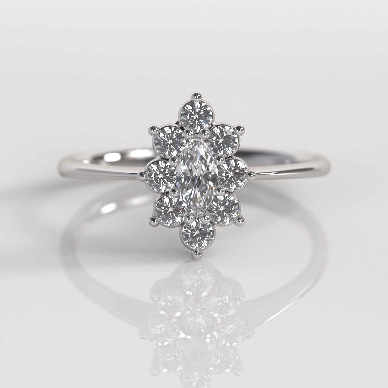 Anillo Lady - Oro Blanco 18K