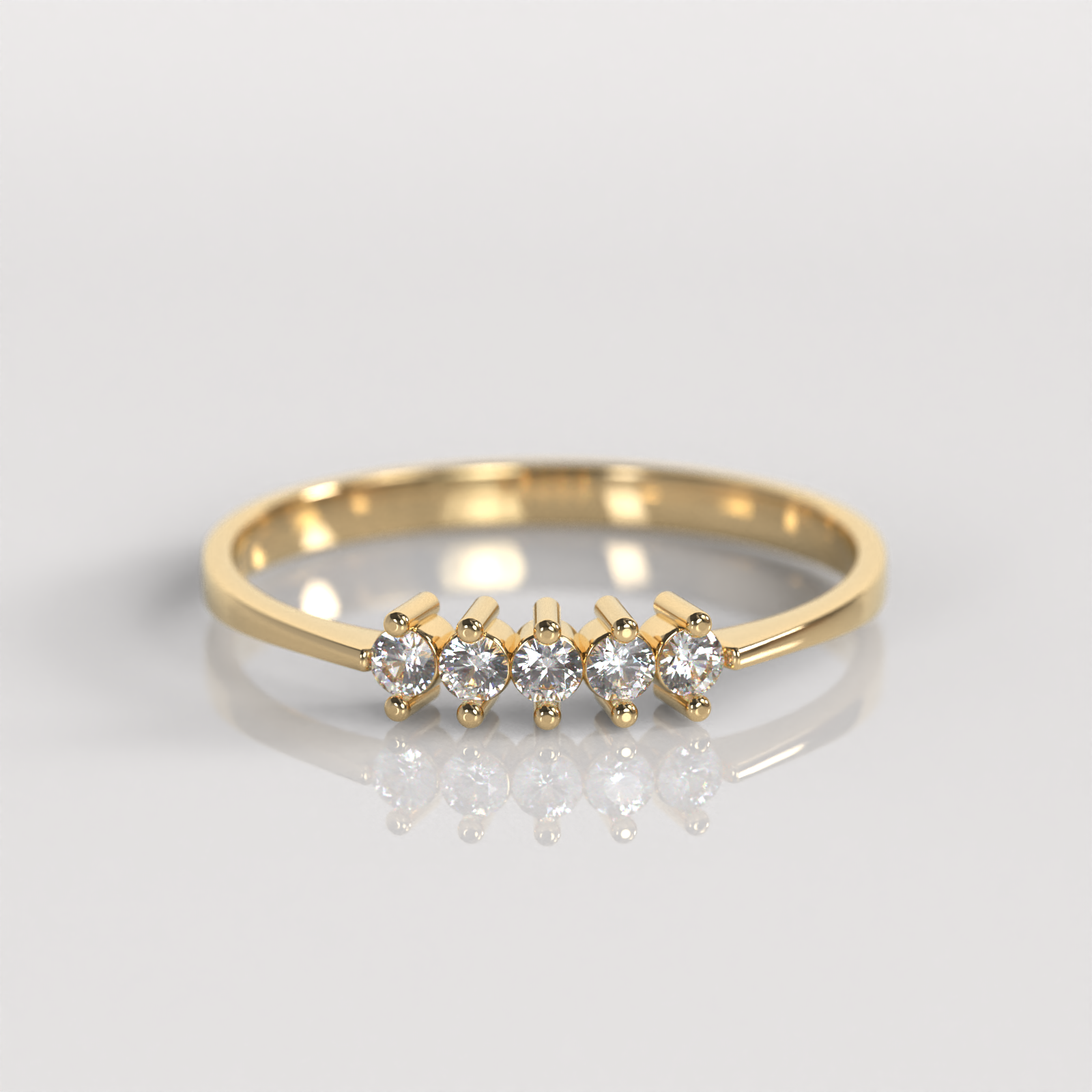 Anillo de Compromiso Emily - Oro Amarillo 18K
