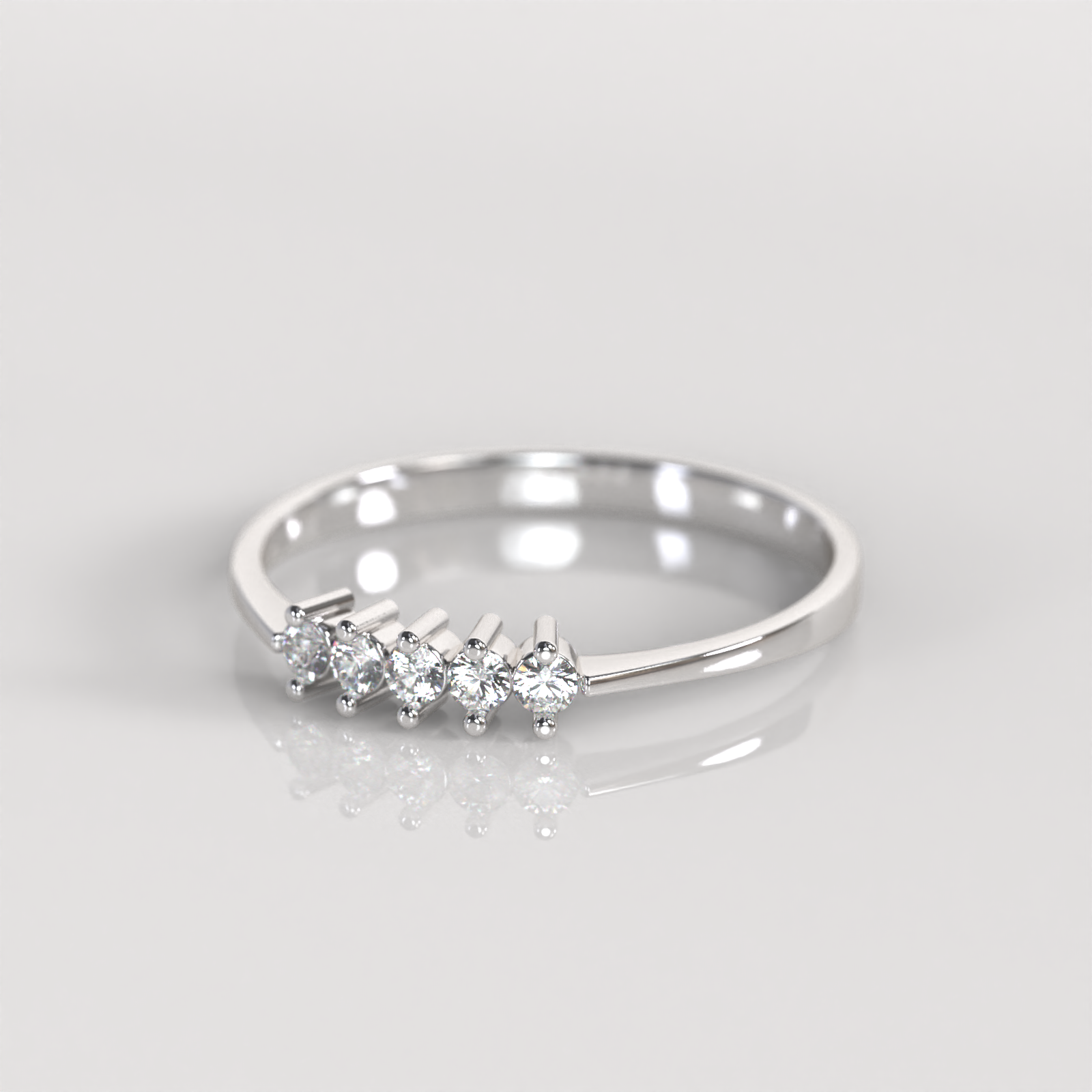 Anillo de Compromiso Emily - Plata