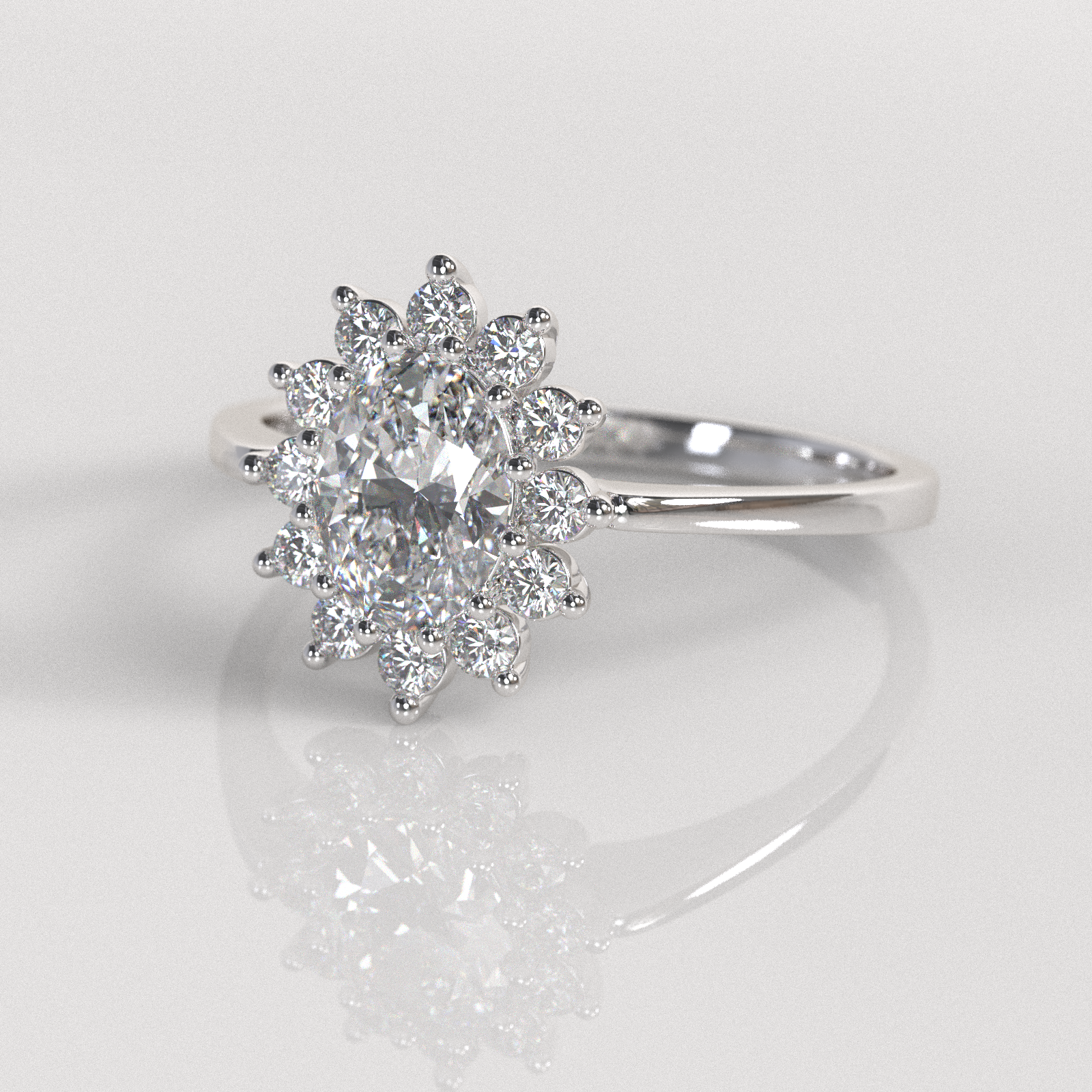 Anillo de Compromiso Reina - Plata