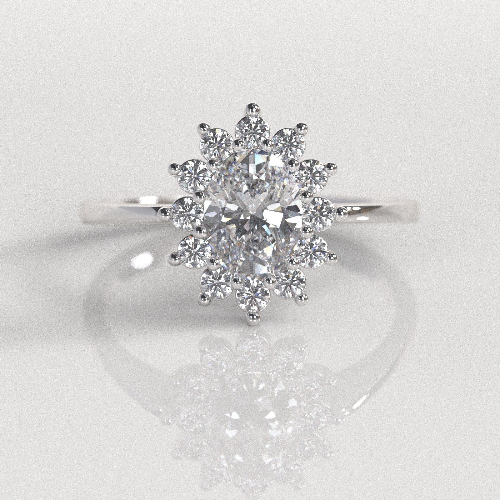 Anillo de Compromiso Reina - Plata