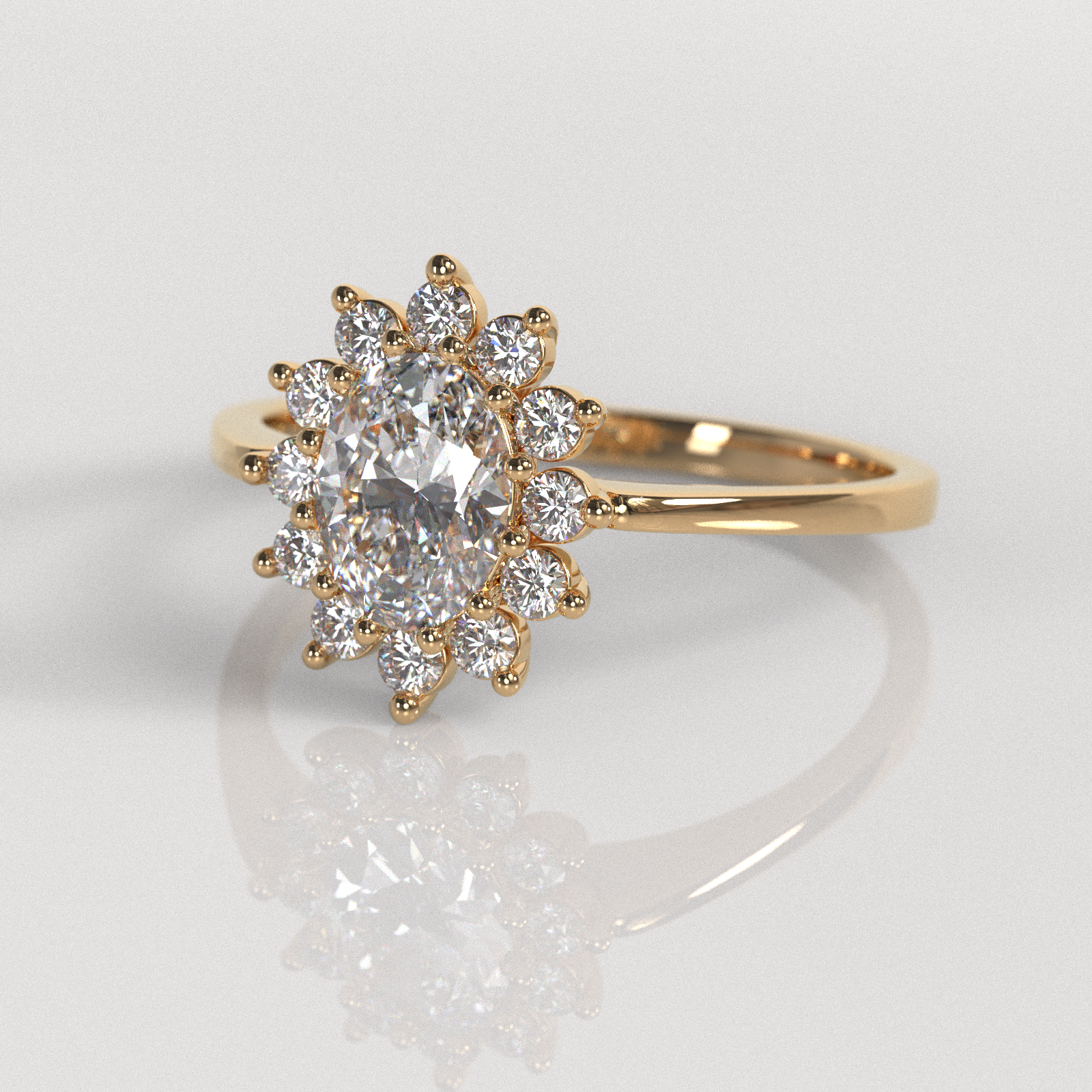 Anillo de Compromiso Reina - Oro Rosado 18K