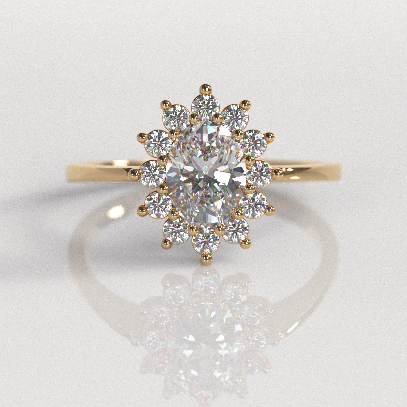 Anillo de Compromiso Reina - Oro Rosado 18K
