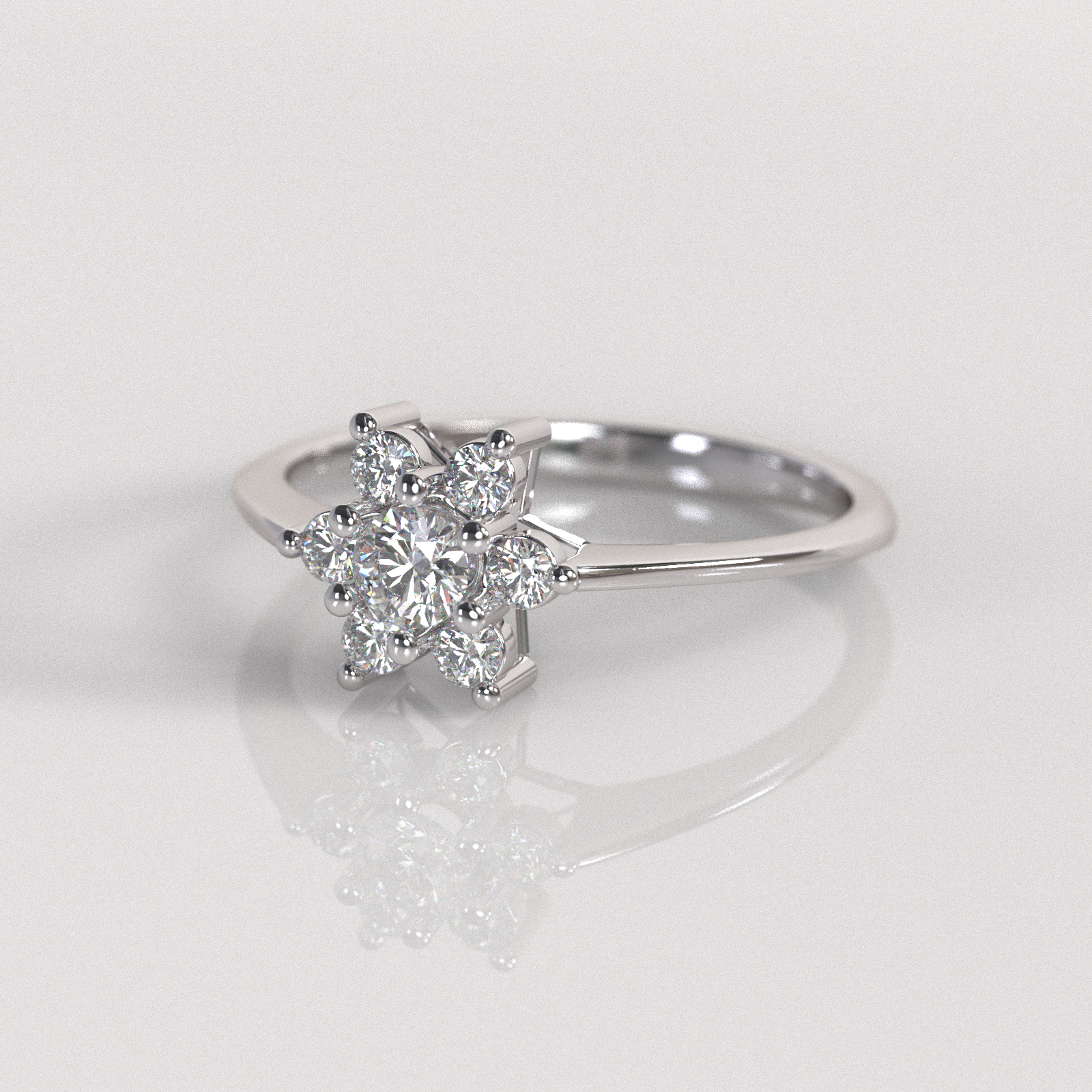 Anillo Rosetta - Oro Blanco 18K