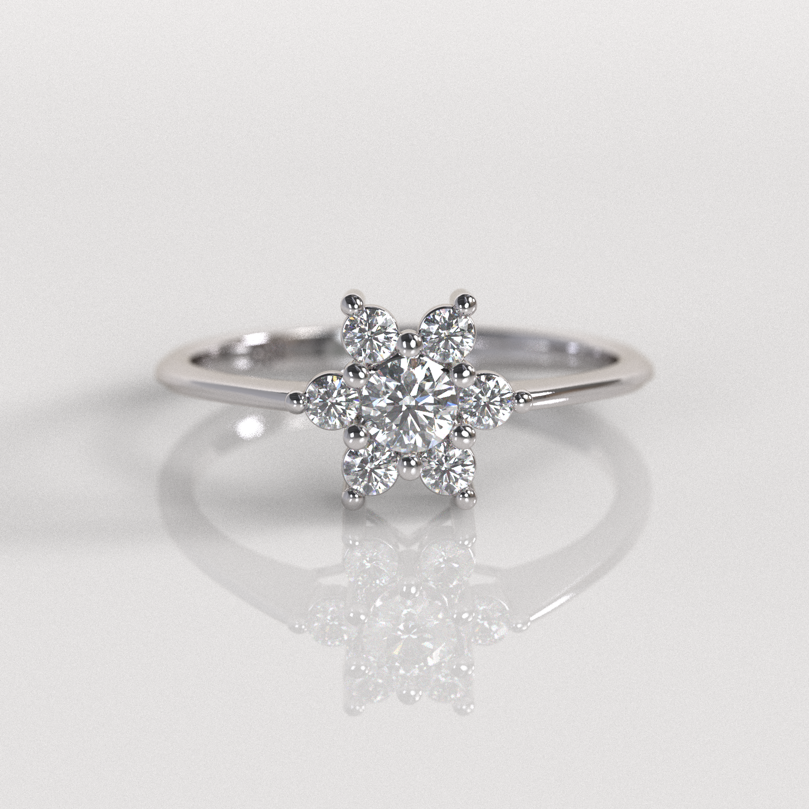 Anillo Rosetta - Oro Blanco 18K