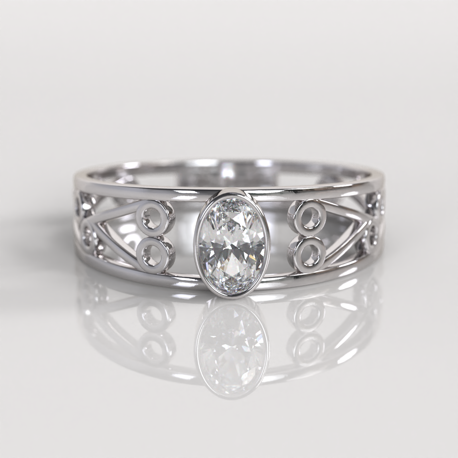 Anillo Farah - Oro Blanco 18K