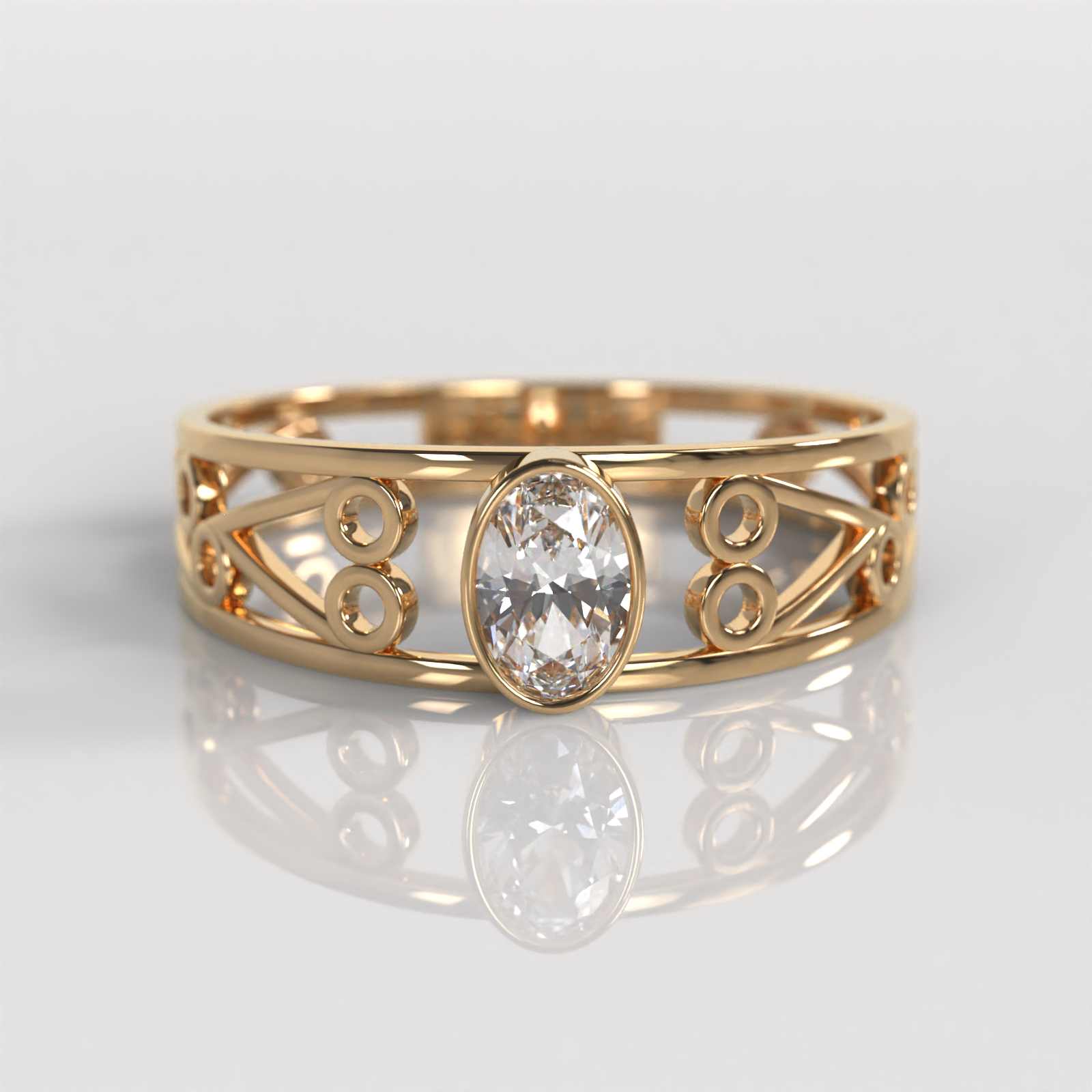 Anillo Farah - Oro Rosado 18K