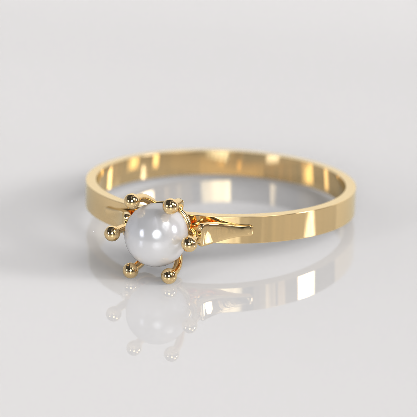 Anillo Pistilo - Oro Amarillo 18K