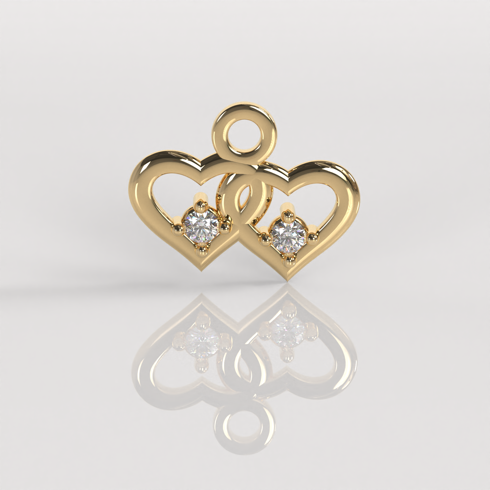 Colgante Dos Almas - Oro Amarillo 18K