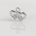 Colgante Dos Almas - Oro Blanco 18K