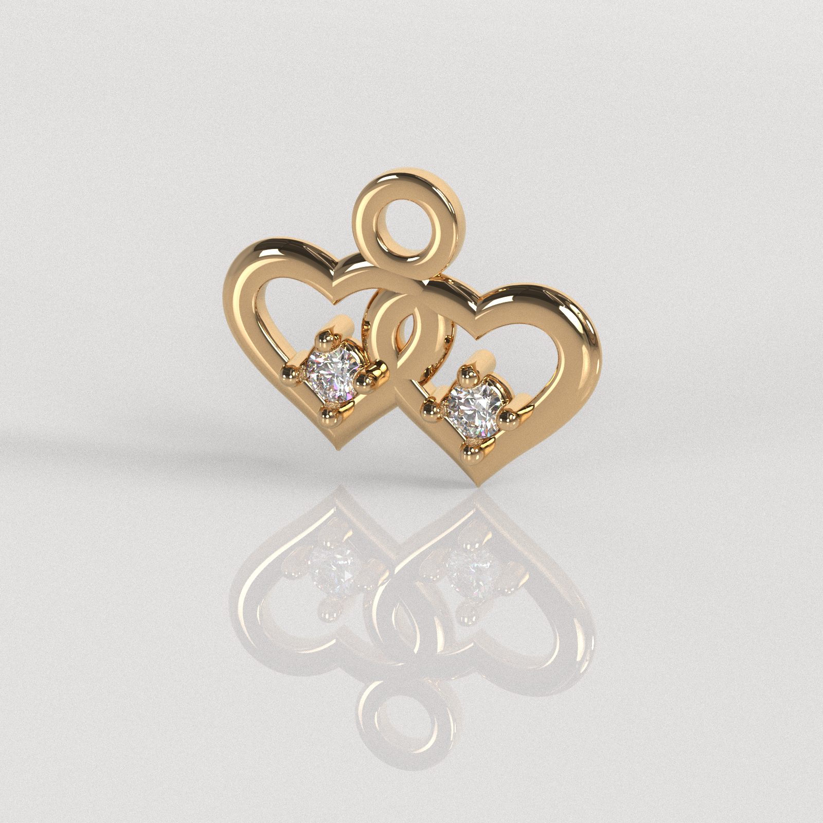 Colgante Dos Almas - Oro Rosado 18K