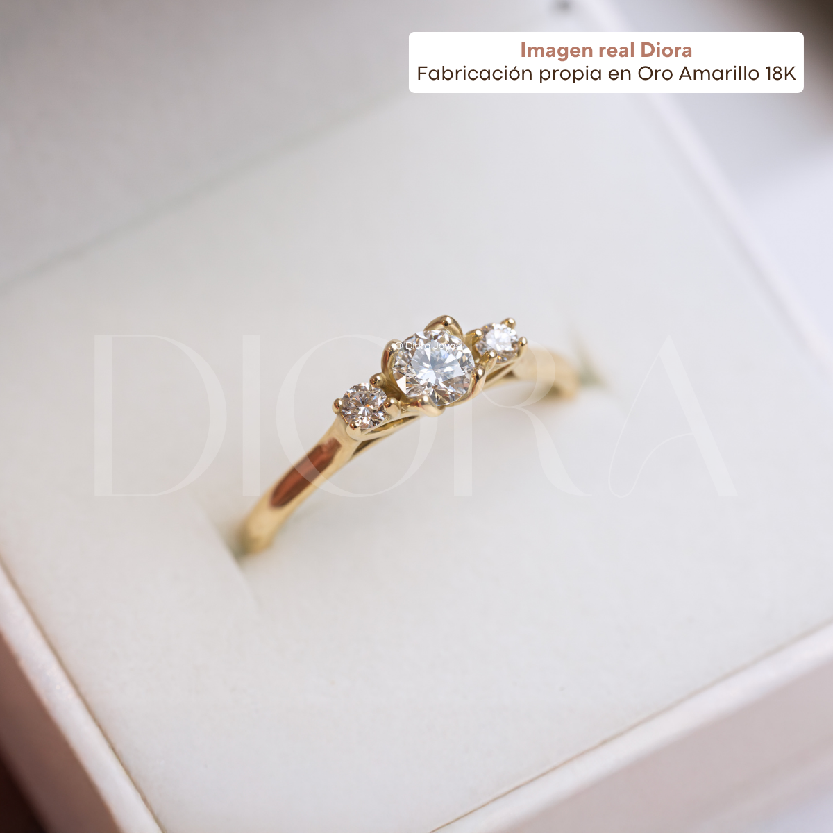 Anillo de Compromiso Primrose en Oro Amarillo 18K | Diamante de Laboratorio 0.46 ct