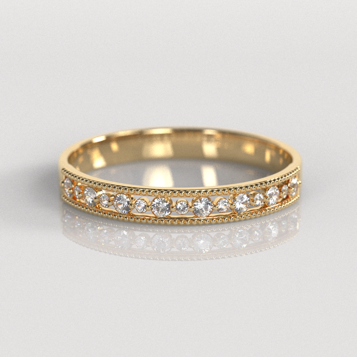 Anillo de Compromiso Zayra - Oro Amarillo 18K