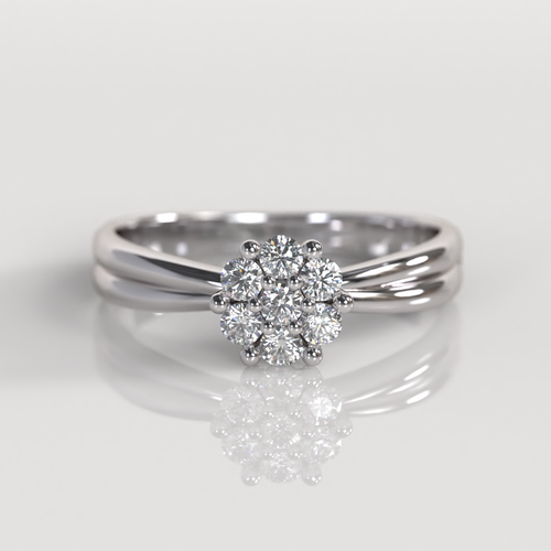 Anillo de Compromiso Blumé - Oro Blanco 18K