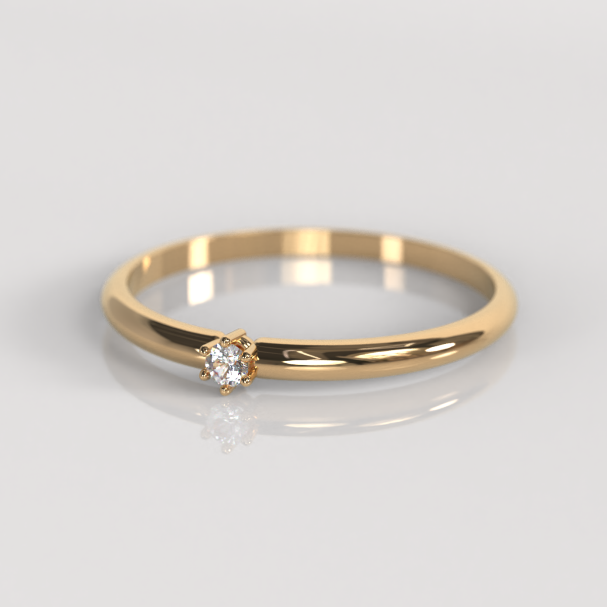 Anillo de Compromiso Lillian - Oro Rosado 18K