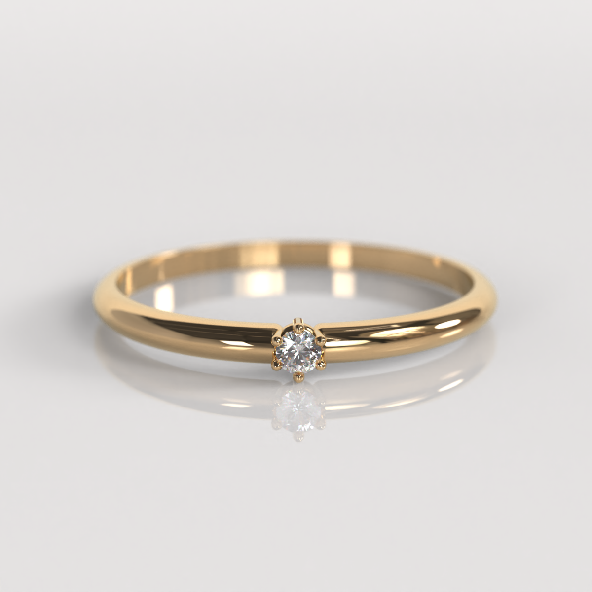 Anillo de Compromiso Lillian - Oro Rosado 18K