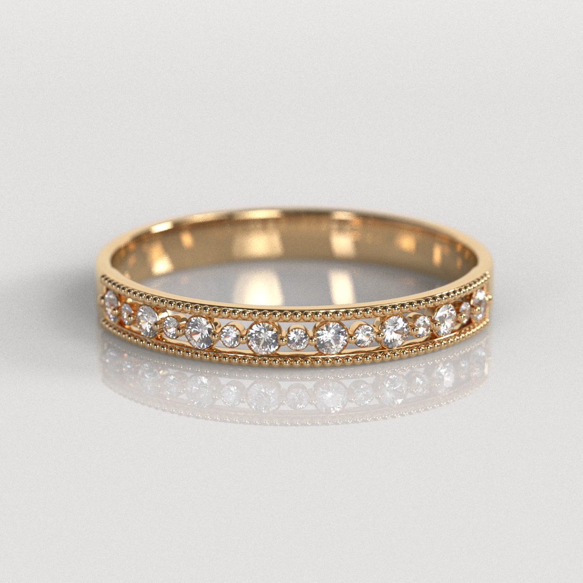 Anillo de Compromiso Zayra - Oro Rosado 18K