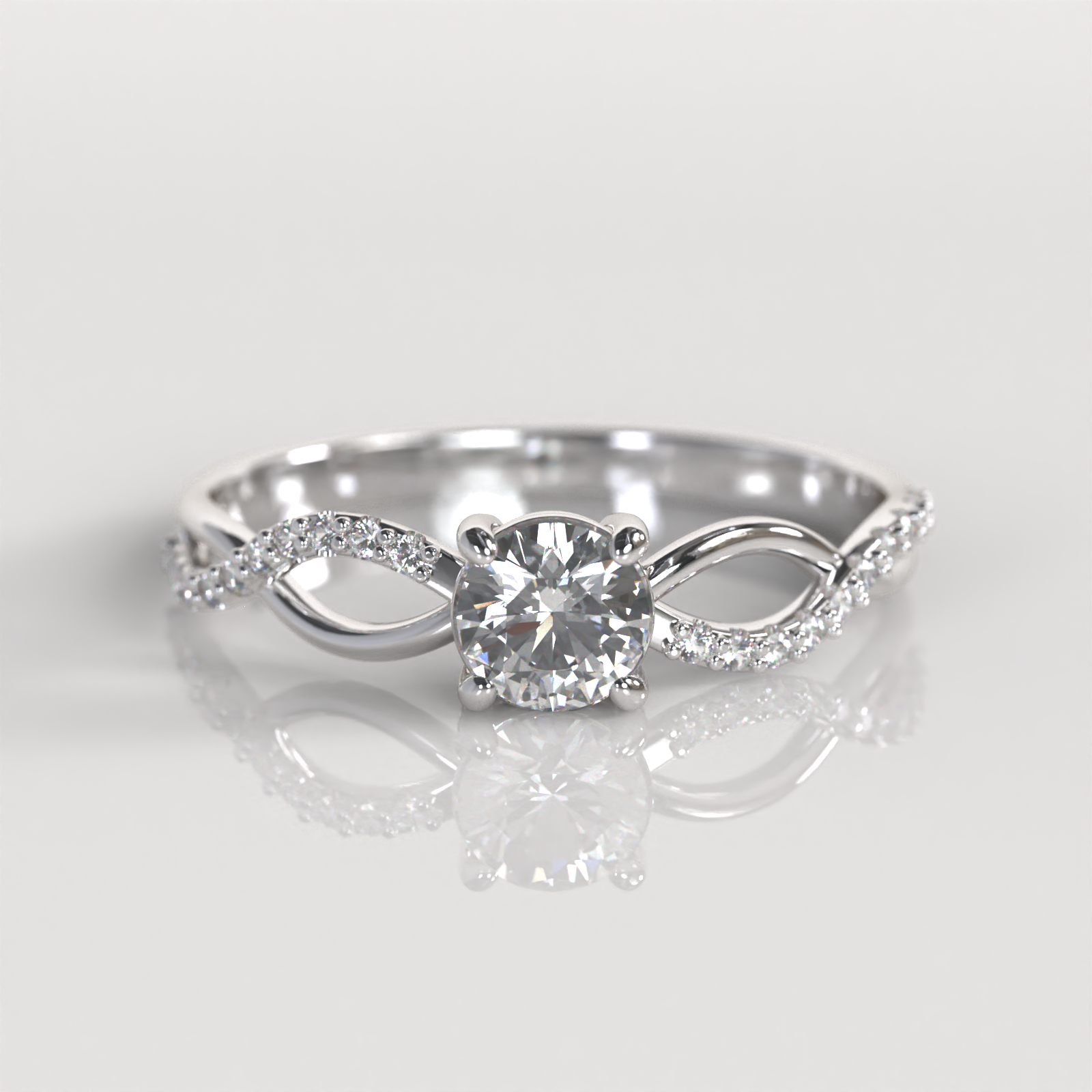 Anillo de Compromiso Grace en Plata 950 de diseño encantador y moderno