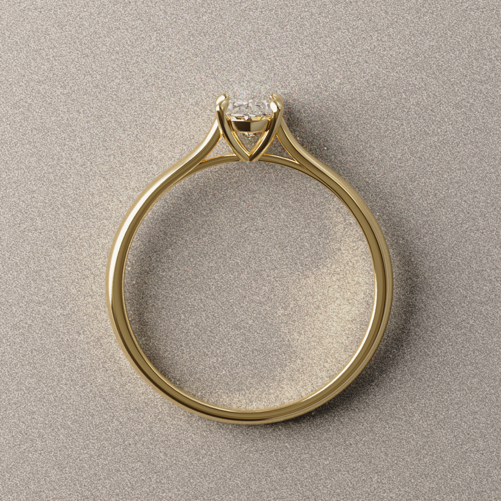 Anillo de Compromiso Alanna en Oro Amarillo 18K | Diamante de Laboratorio 0.68 ct