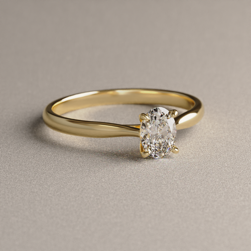 Anillo de Compromiso Alanna en Oro Amarillo 18K | Diamante de Laboratorio 0.68 ct