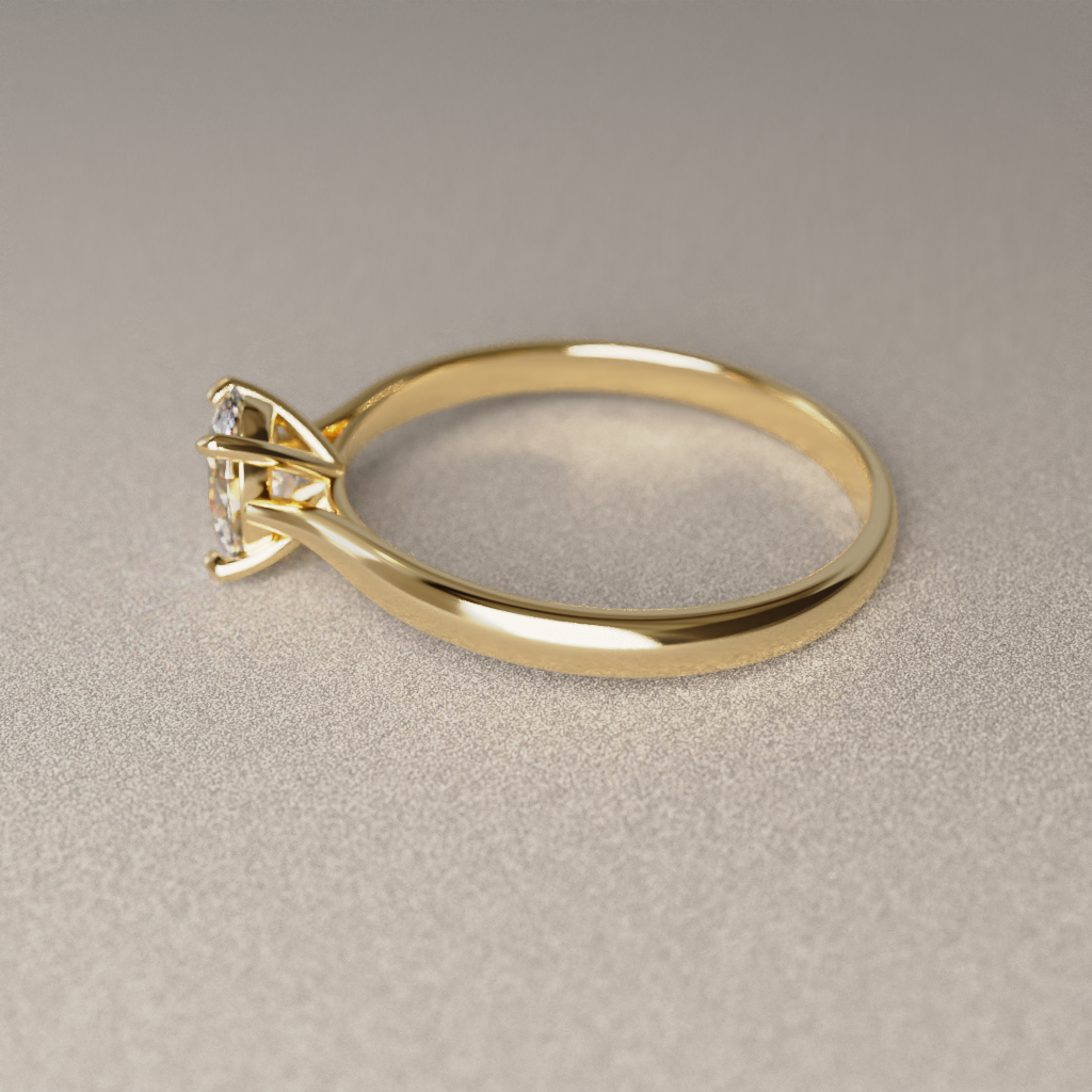Anillo de Compromiso Alanna en Oro Amarillo 18K | Diamante de Laboratorio 0.68 ct