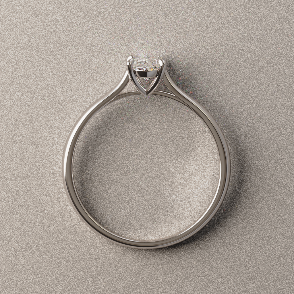 Anillo de Compromiso Alanna en Oro Blanco 18K | Diamante de Laboratorio 0.68 ct