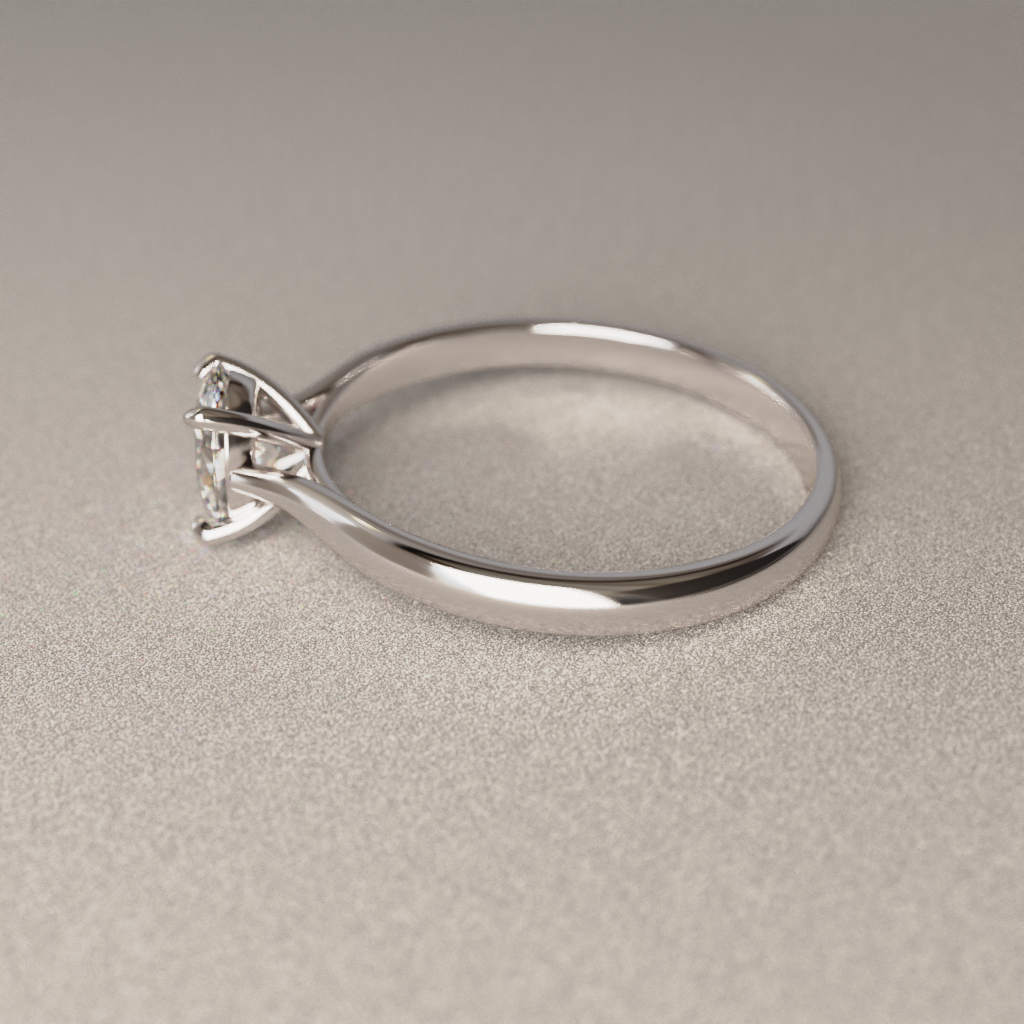 Anillo de Compromiso Alanna en Oro Blanco 18K | Diamante de Laboratorio 0.68 ct