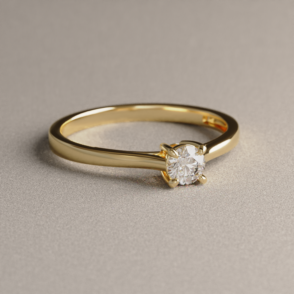 Anillo de Compromiso Esther en Oro Amarillo 18K | Diamante de Laboratorio 0.34 ct