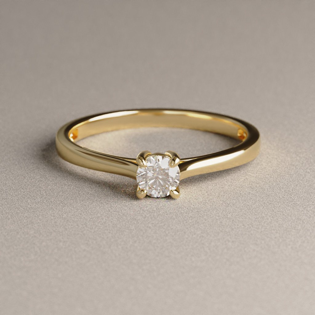 Anillo de Compromiso Esther en Oro Amarillo 18K | Diamante de Laboratorio 0.34 ct