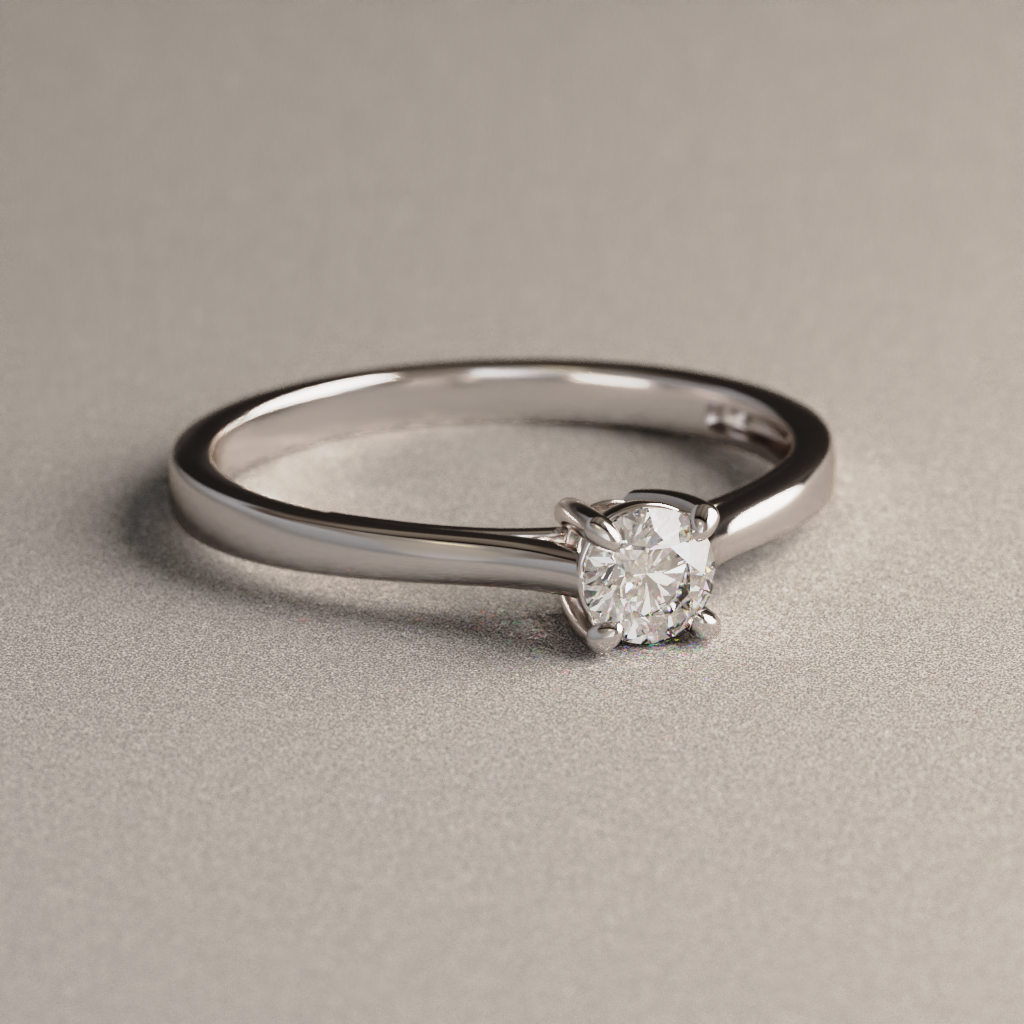 Anillo de Compromiso Esther en Oro Blanco 18K | Diamante de Laboratorio 0.34 ct