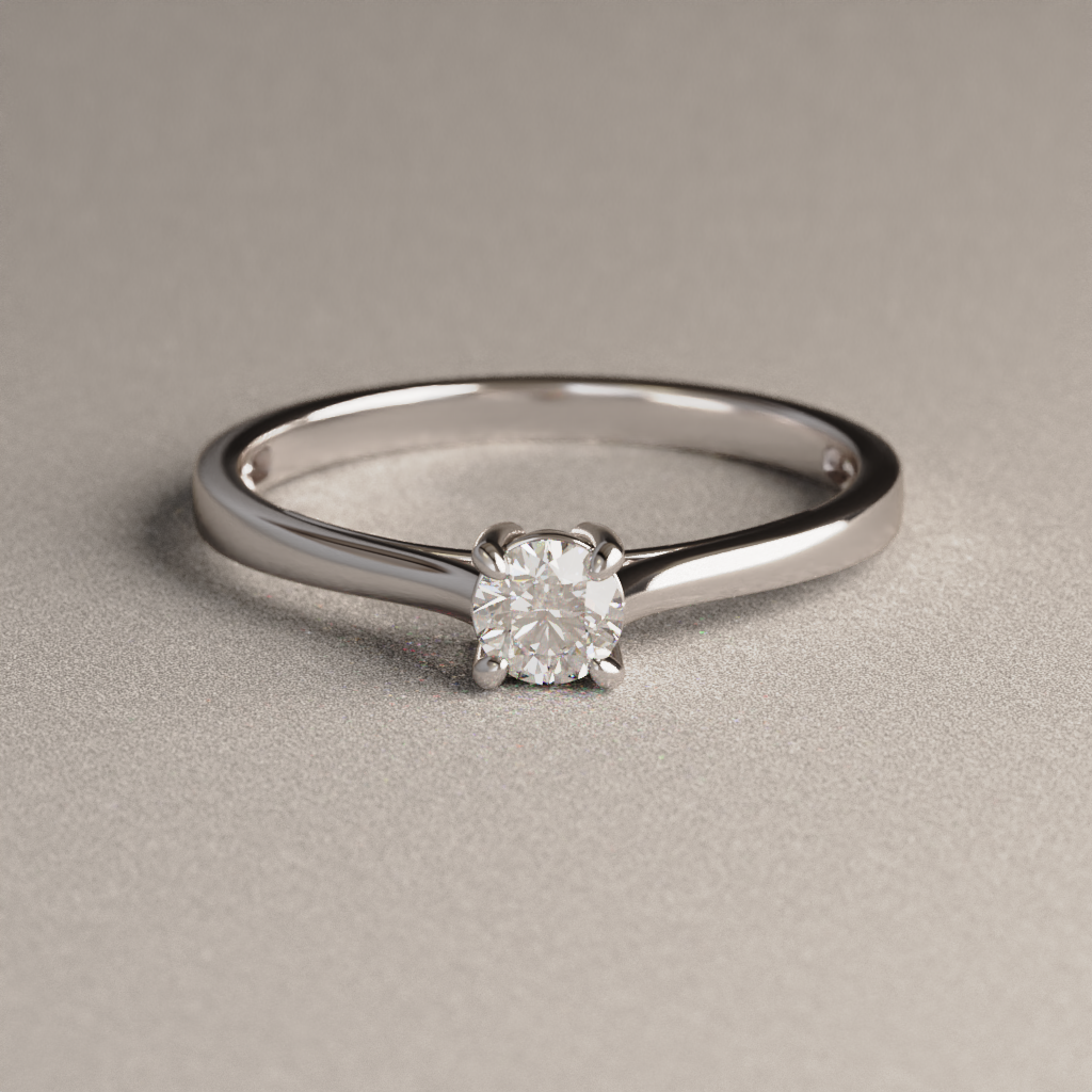 Anillo de Compromiso Esther en Oro Blanco 18K | Diamante de Laboratorio 0.34 ct