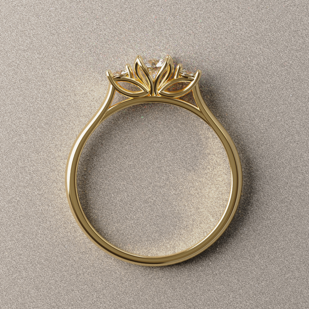 Anillo de Compromiso Primrose en Oro Amarillo 18K | Diamante de Laboratorio 0.46 ct