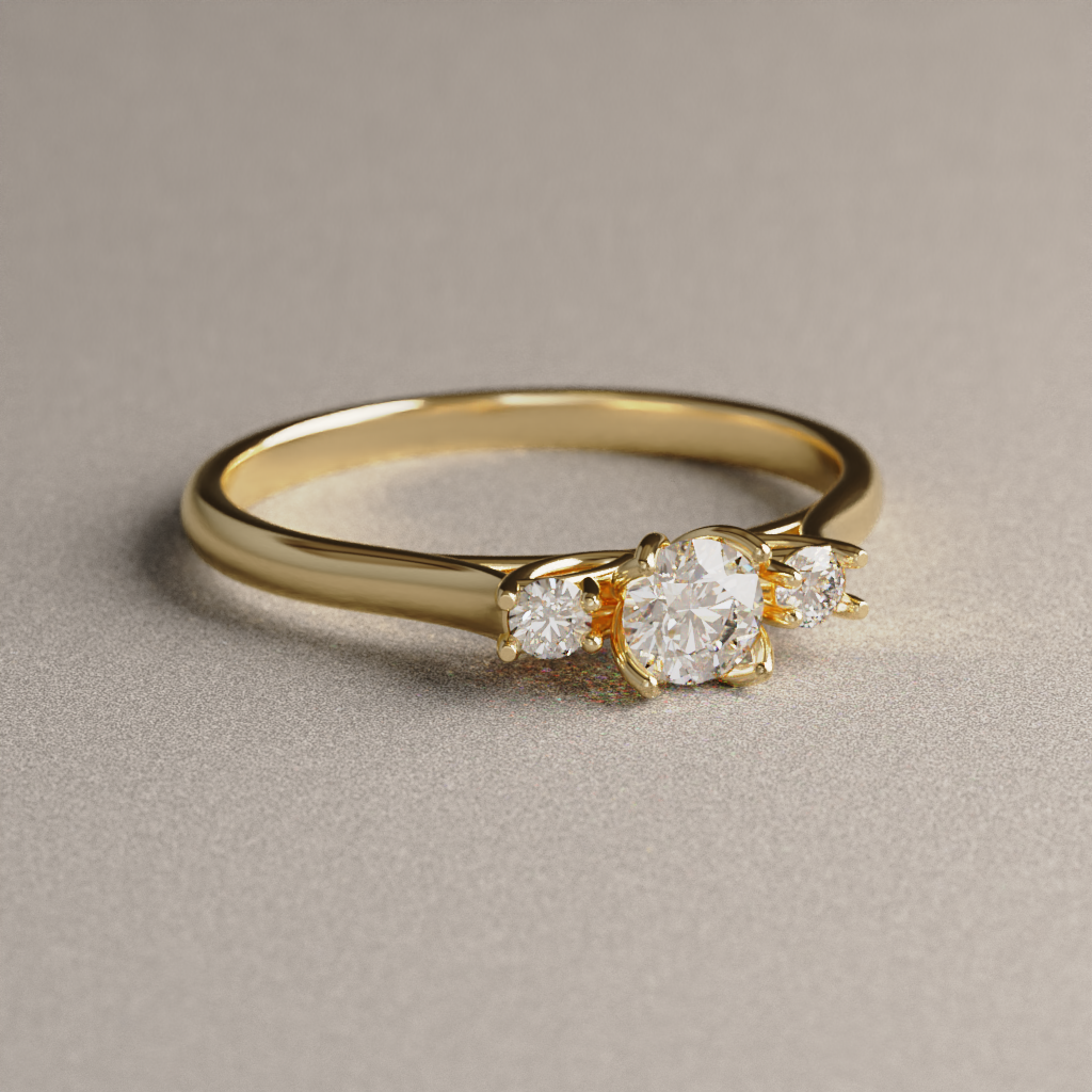 Anillo de Compromiso Primrose en Oro Amarillo 18K | Diamante de Laboratorio 0.46 ct