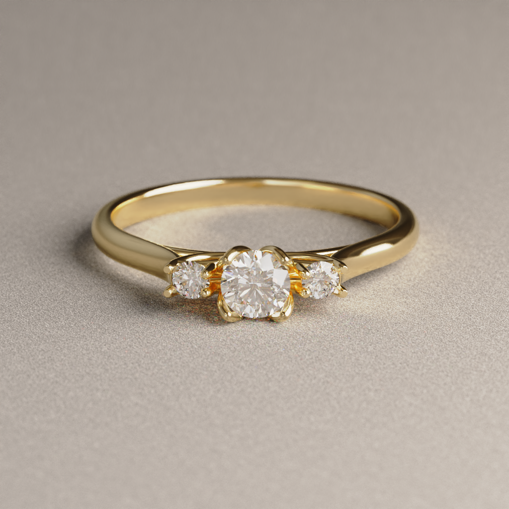 Anillo de Compromiso Primrose en Oro Amarillo 18K | Diamante de Laboratorio 0.46 ct
