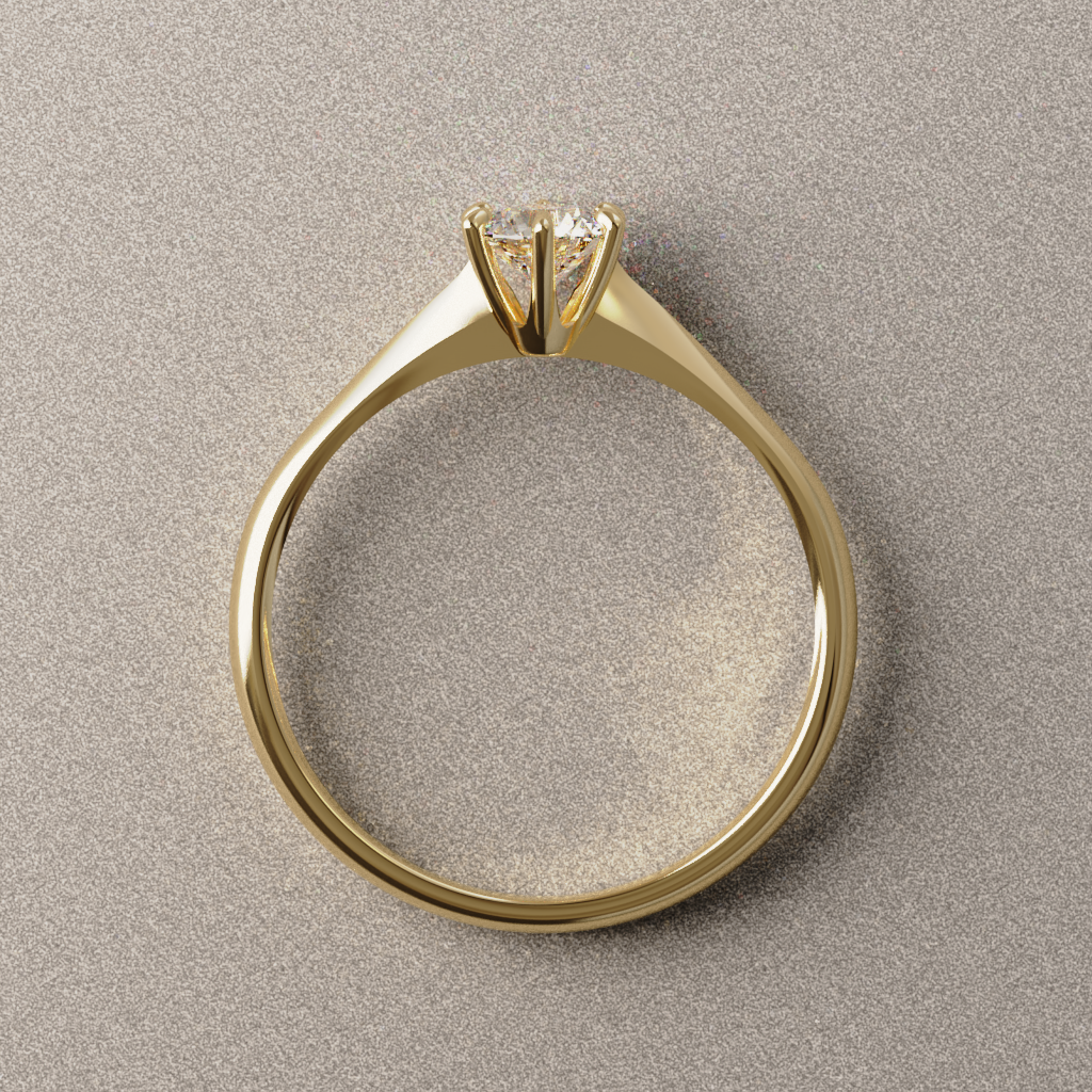 Anillo de Compromiso Dahlia en Oro Amarillo 18K | Diamante de Laboratorio 0.50 ct