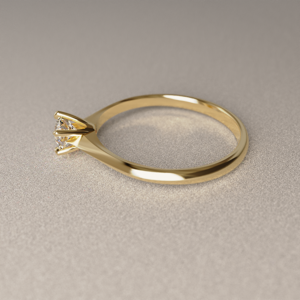 Anillo de Compromiso Dahlia en Oro Amarillo 18K | Diamante de Laboratorio 0.50 ct