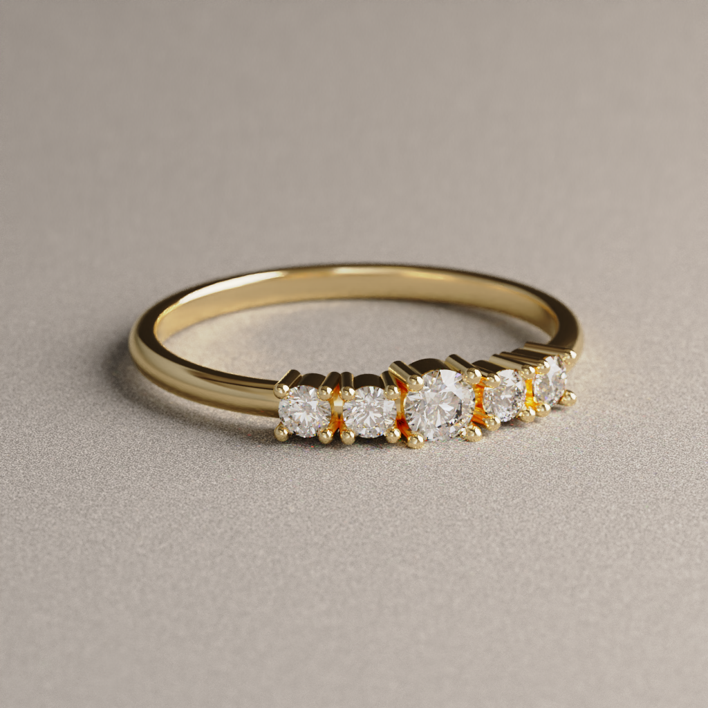 Anillo de Compromiso Selena en Oro Amarillo 18K | Diamante de Laboratorio 0.39 ct