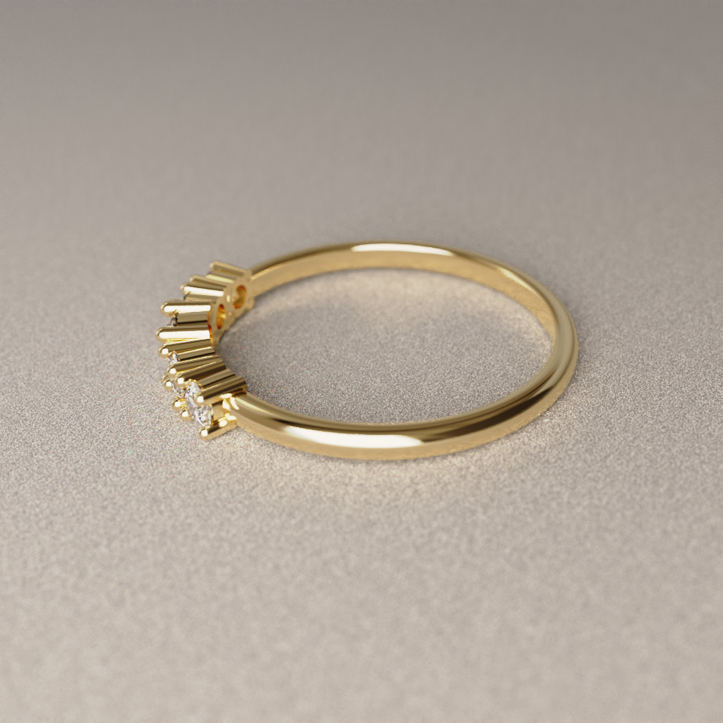 Anillo de Compromiso Selena en Oro Amarillo 18K | Diamante de Laboratorio 0.39 ct