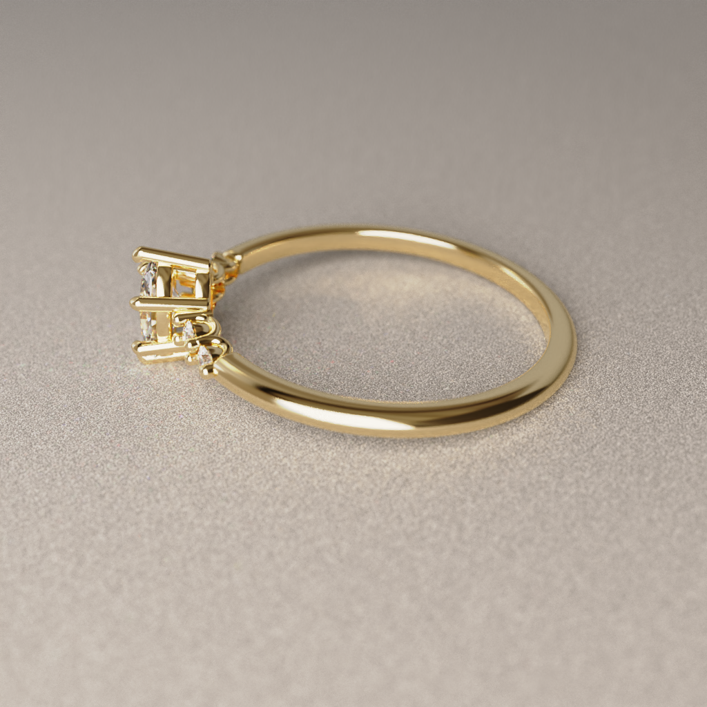Anillo de Compromiso Ariella en Oro Amarillo 18K | Diamante de Laboratorio 0.48 ct