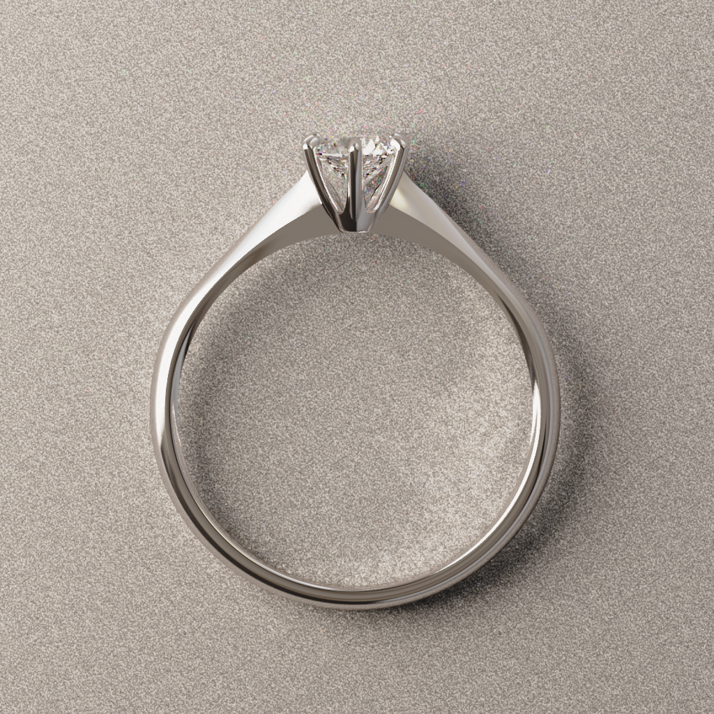 Anillo de Compromiso Dahlia en Oro Blanco 18K | Diamante de Laboratorio 0.50 ct