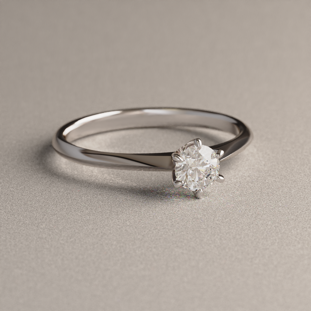 Anillo de Compromiso Dahlia en Oro Blanco 18K | Diamante de Laboratorio 0.50 ct