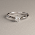 Anillo de Compromiso Dahlia en Oro Blanco 18K | Diamante de Laboratorio 0.50 ct