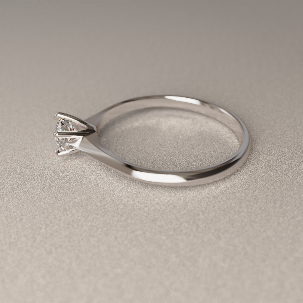 Anillo de Compromiso Dahlia en Oro Blanco 18K | Diamante de Laboratorio 0.50 ct