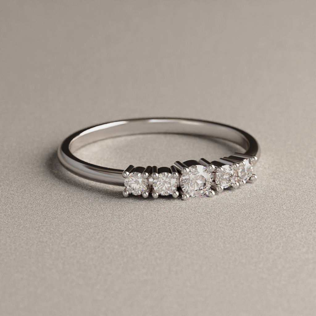 Anillo de Compromiso Selena en Oro Blanco 18K | Diamante de Laboratorio 0.39 ct